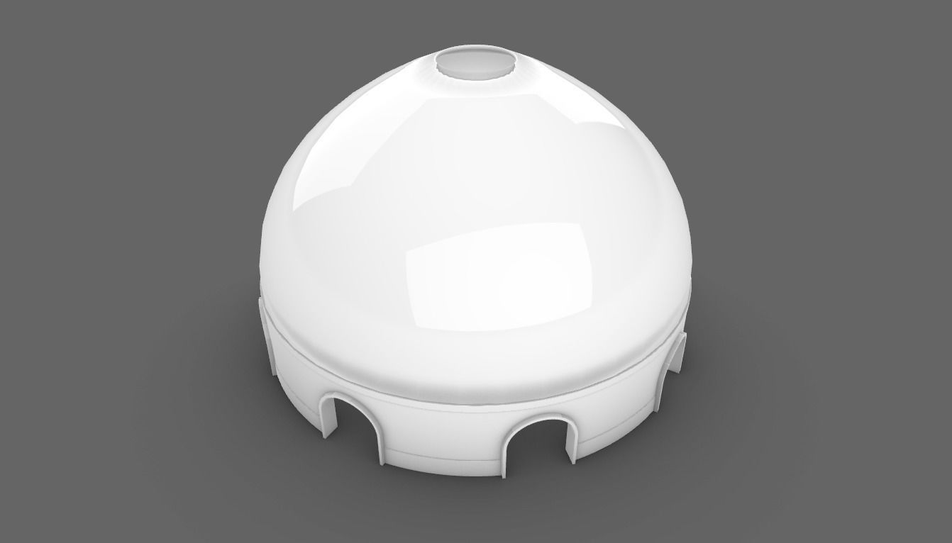 Dome Pavilion with Solid Dome with Top Opening v3 3D model_49