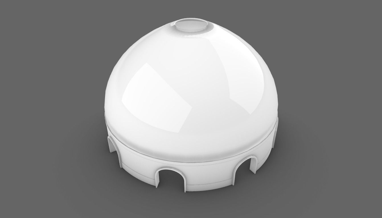 Dome Pavilion with Solid Dome with Top Opening v3 3D model_68