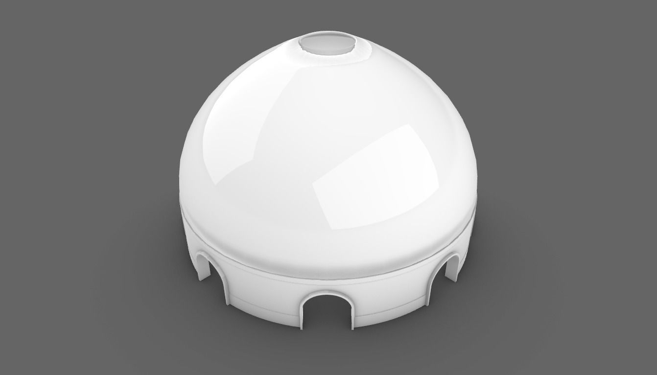 Dome Pavilion with Solid Dome with Top Opening v3 3D model_13