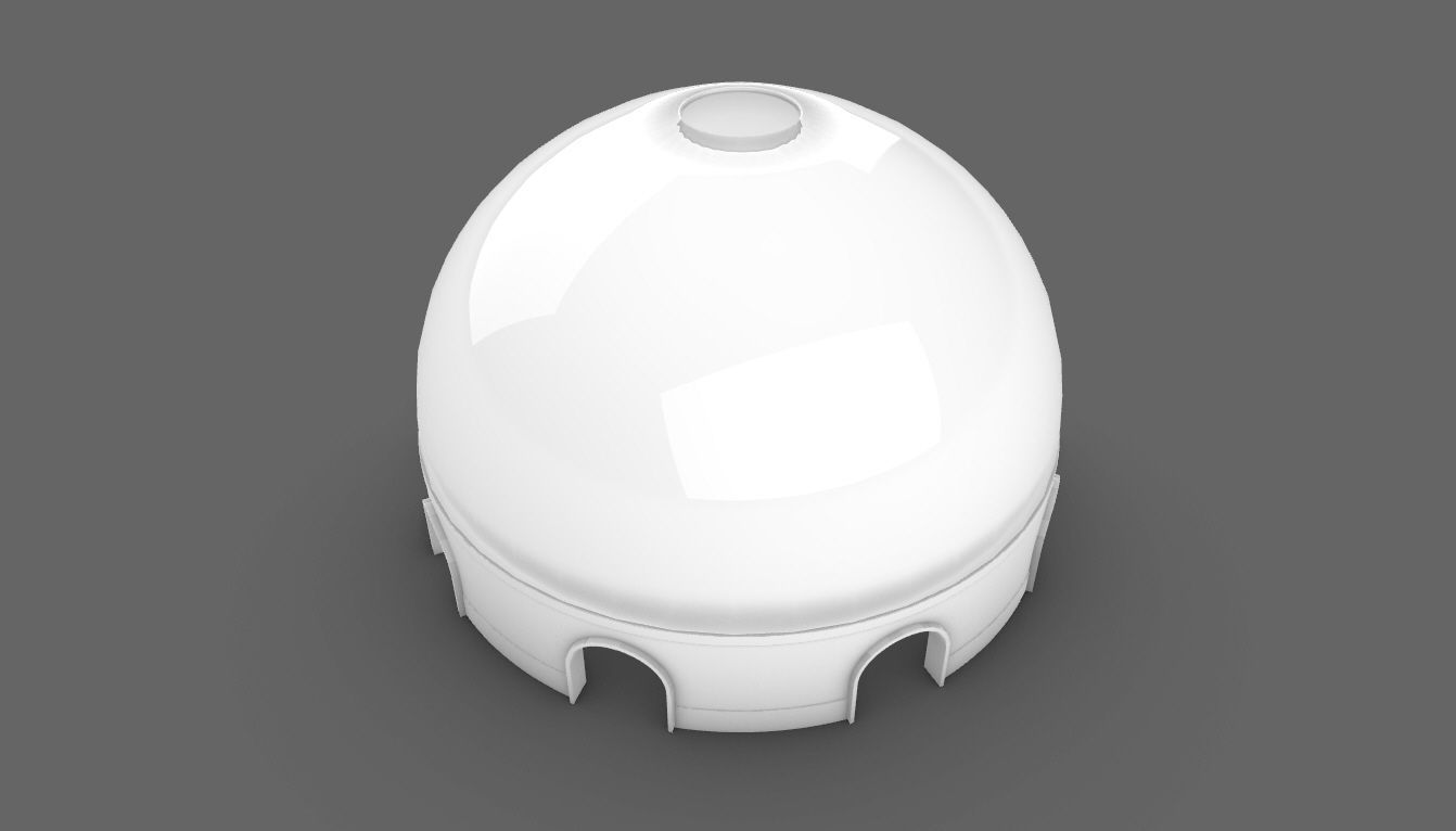Dome Pavilion with Solid Dome with Top Opening v4 3D model_38