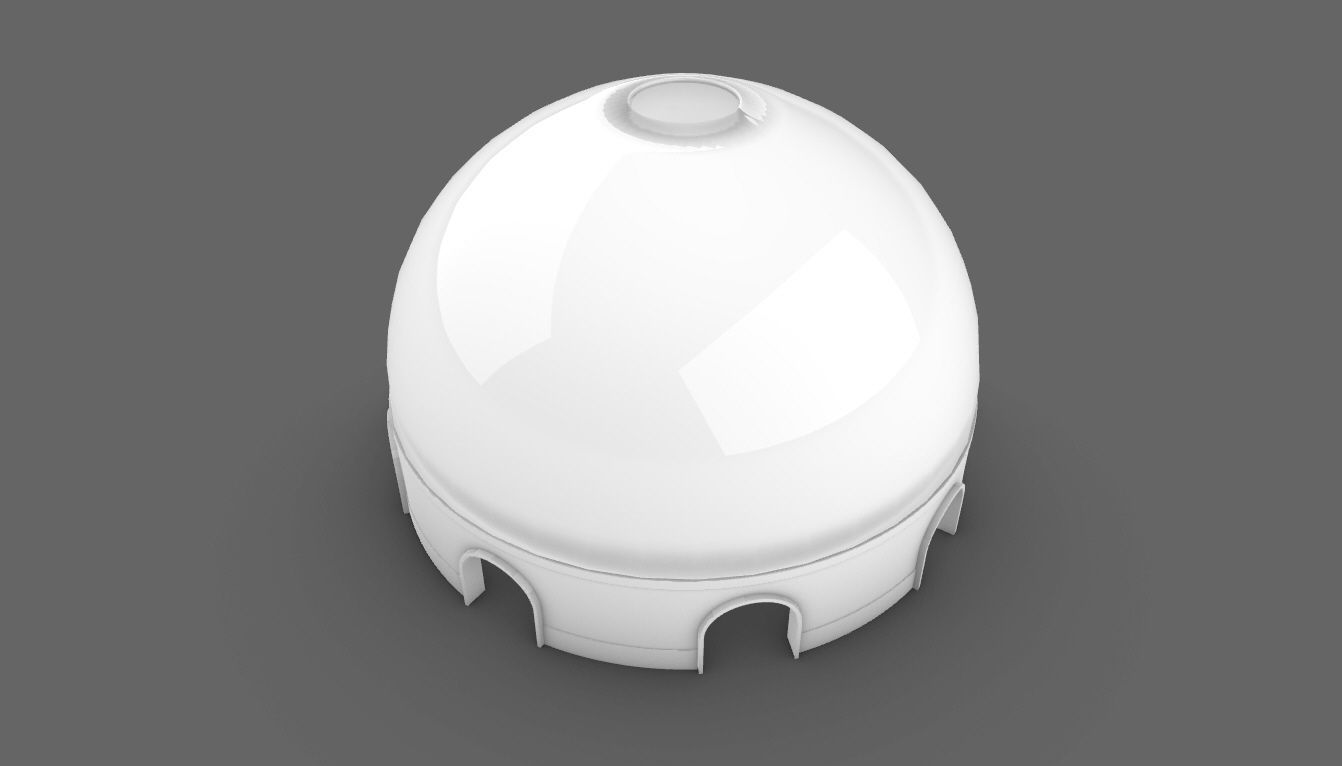 Dome Pavilion with Solid Dome with Top Opening v4 3D model_30
