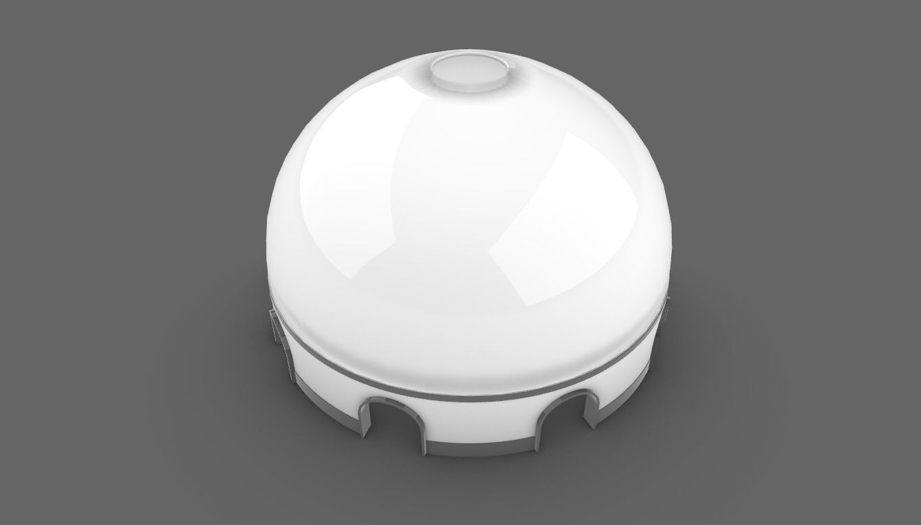 Dome Pavilion with Solid Dome with Top Opening v4 3D model_25