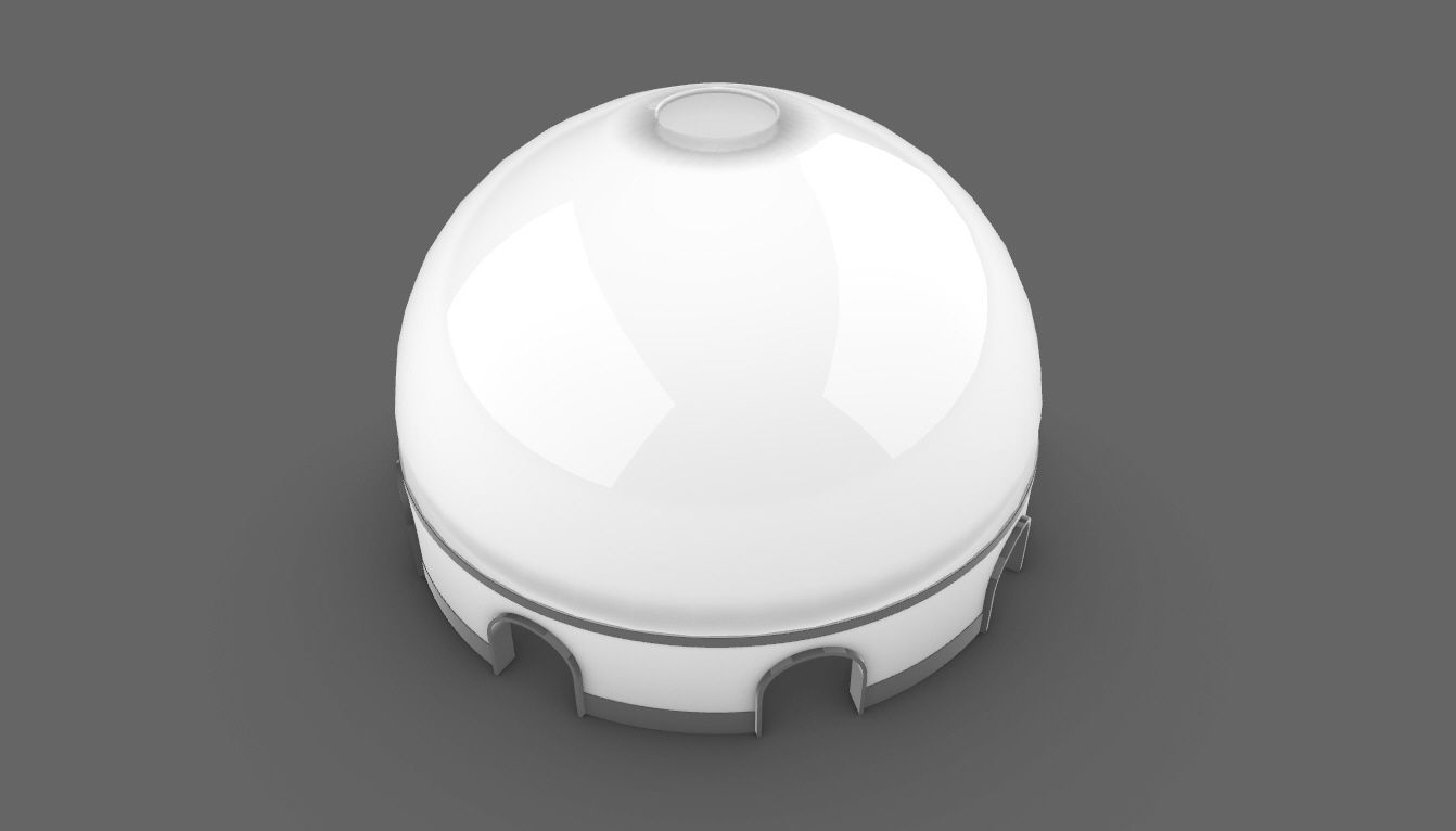 Dome Pavilion with Solid Dome with Top Opening v4 3D model_65