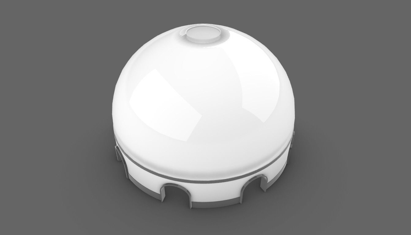 Dome Pavilion with Solid Dome with Top Opening v4 3D model_61