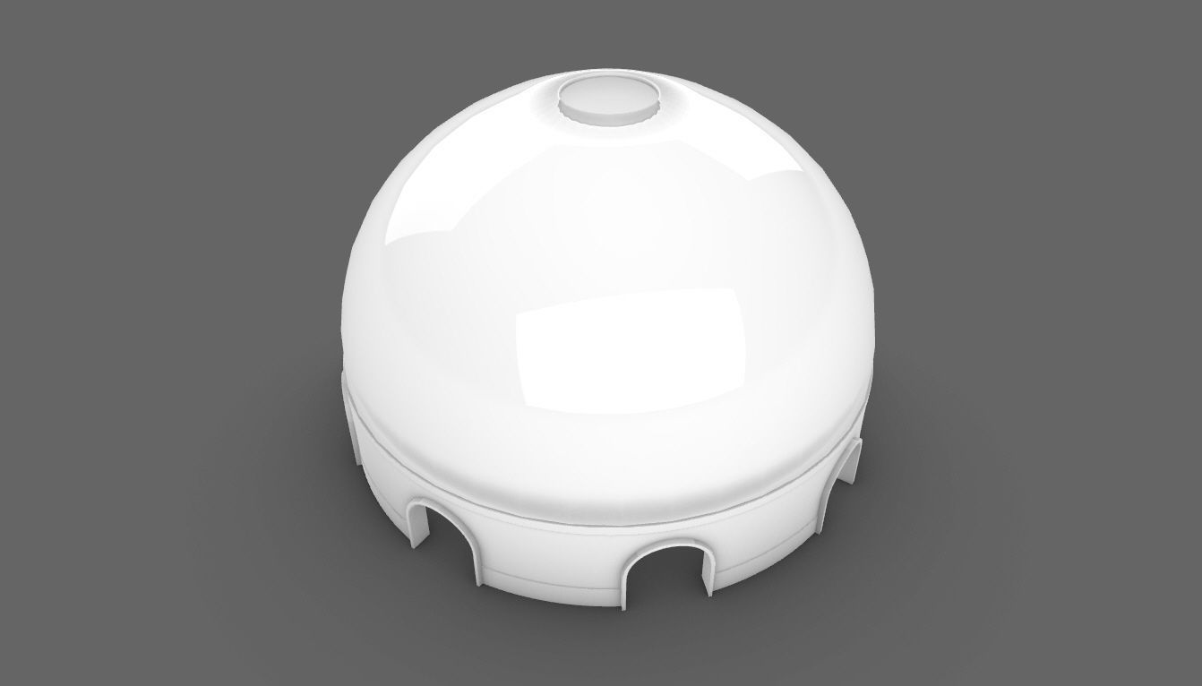 Dome Pavilion with Solid Dome with Top Opening v4 3D model_42