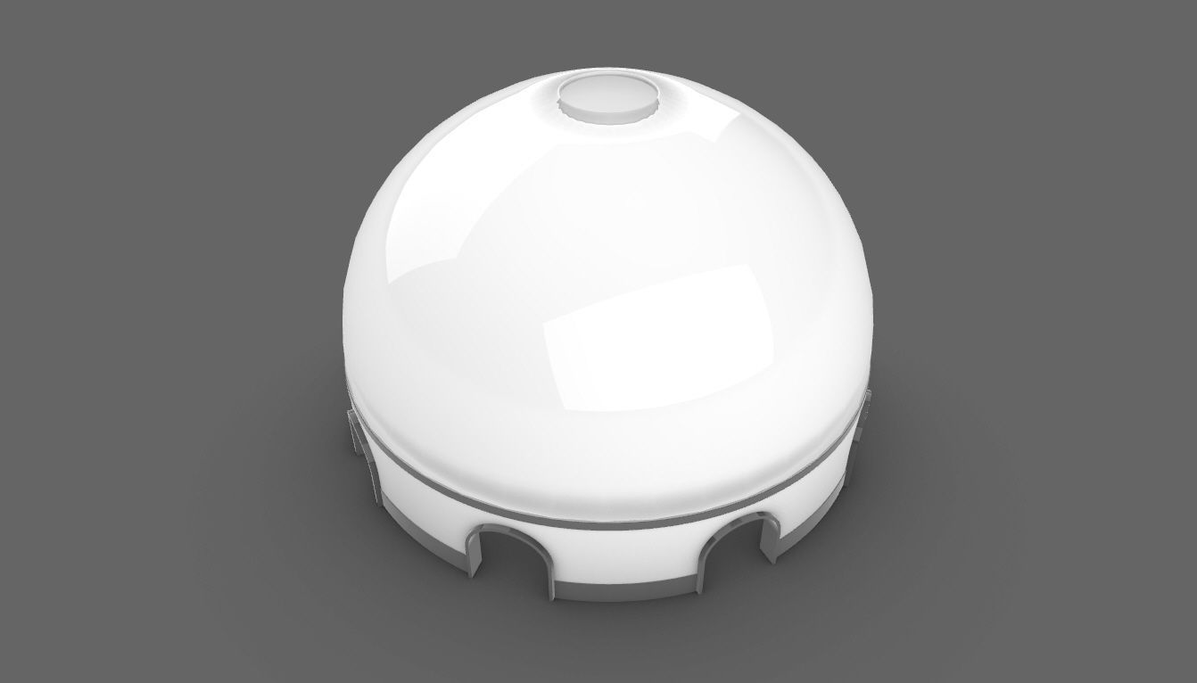 Dome Pavilion with Solid Dome with Top Opening v4 3D model_37
