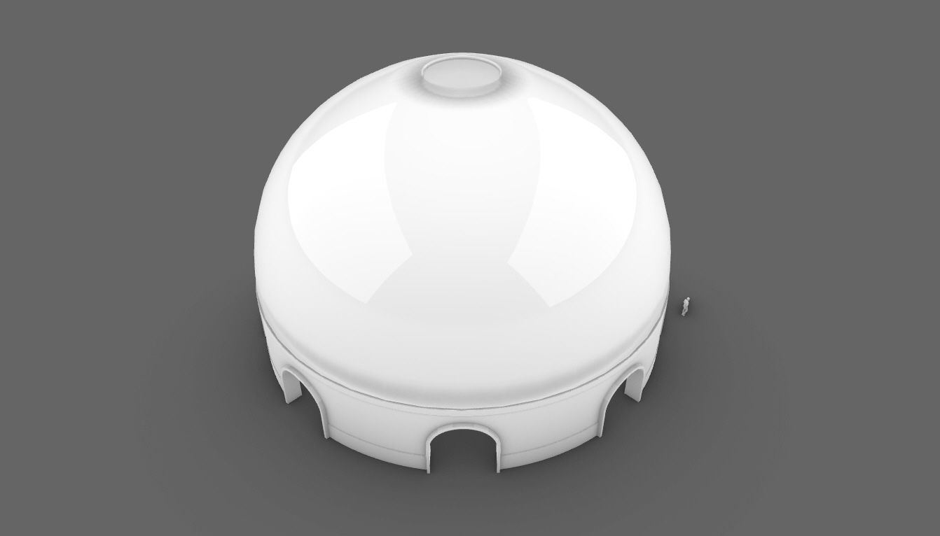 Dome Pavilion with Solid Dome with Top Opening v4 3D model_70