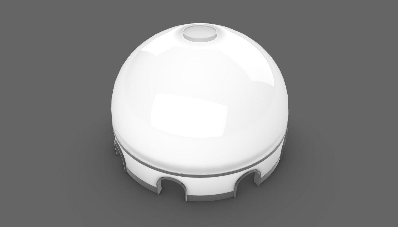 Dome Pavilion with Solid Dome with Top Opening v4 3D model_49