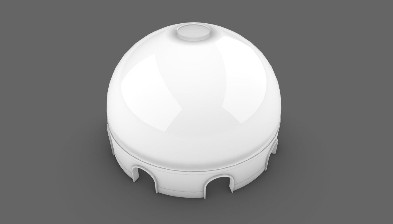 Dome Pavilion with Solid Dome with Top Opening v4 3D model_66