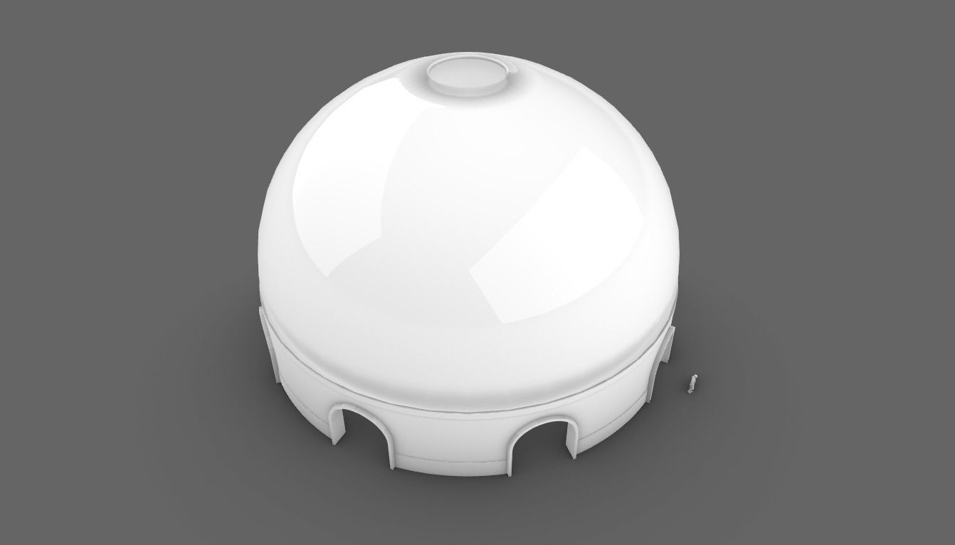 Dome Pavilion with Solid Dome with Top Opening v4 3D model_78