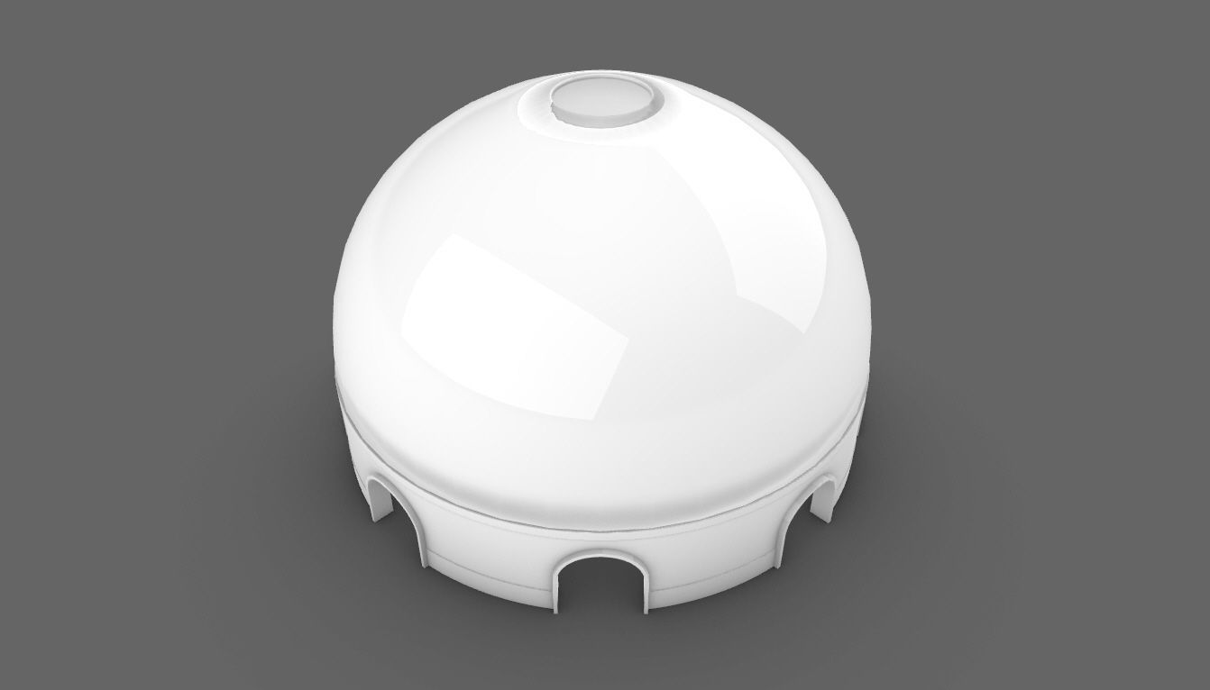 Dome Pavilion with Solid Dome with Top Opening v4 3D model_58