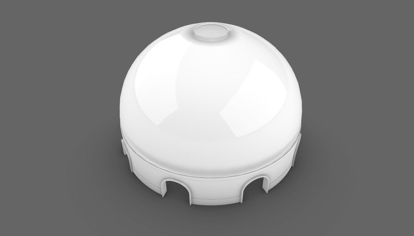 Dome Pavilion with Solid Dome with Top Opening v4 3D model_26