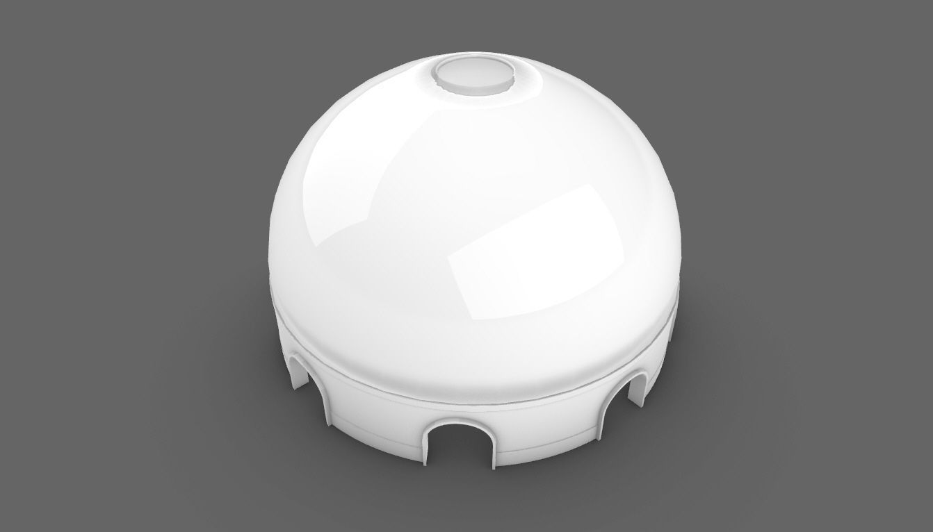 Dome Pavilion with Solid Dome with Top Opening v4 3D model_34