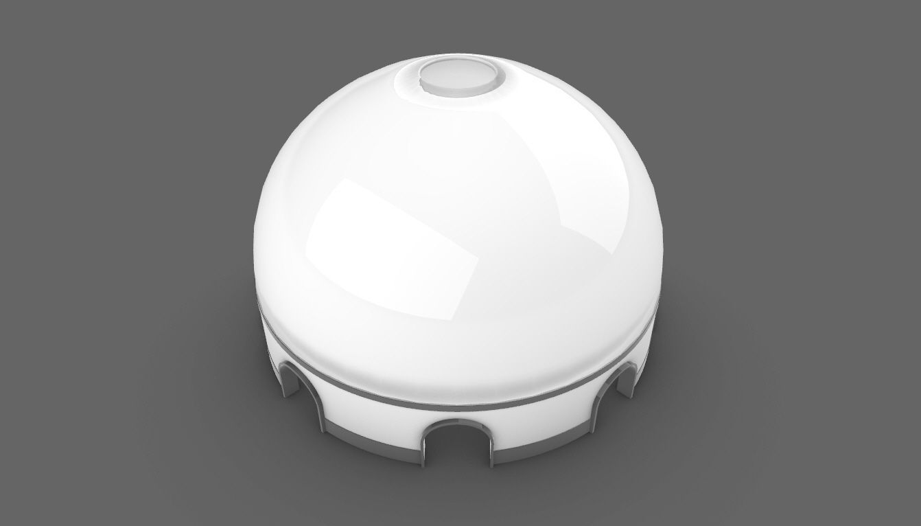 Dome Pavilion with Solid Dome with Top Opening v4 3D model_57