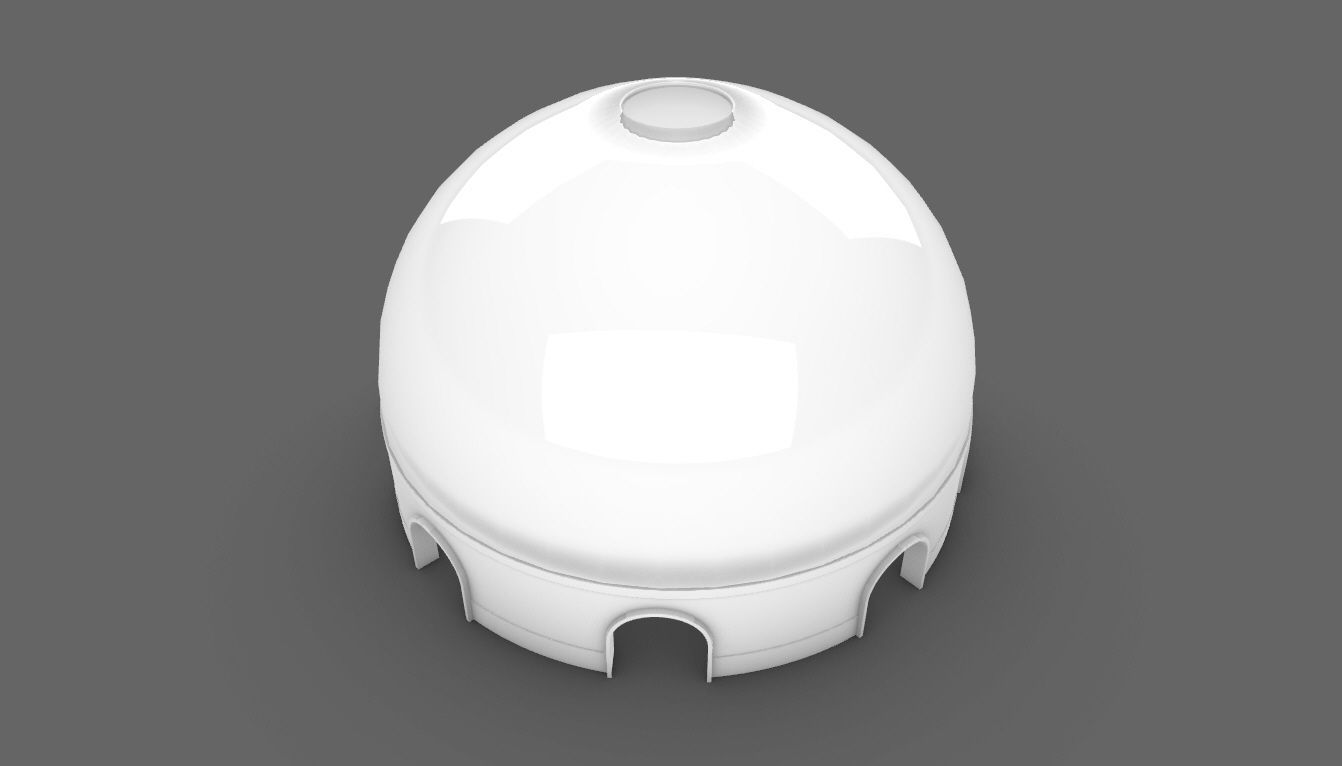 Dome Pavilion with Solid Dome with Top Opening v4 3D model_46