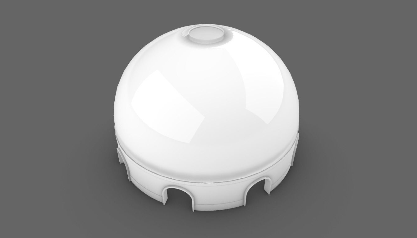 Dome Pavilion with Solid Dome with Top Opening v4 3D model_62