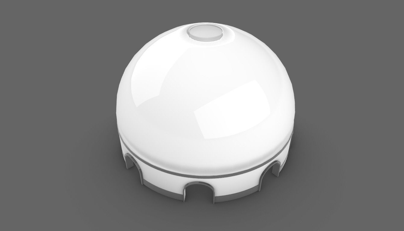 Dome Pavilion with Solid Dome with Top Opening v4 3D model_33