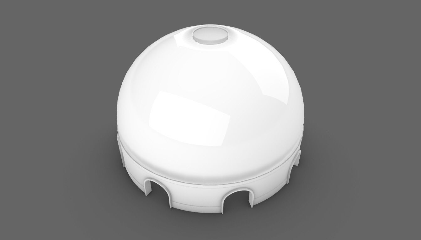 Dome Pavilion with Solid Dome with Top Opening v4 3D model_54