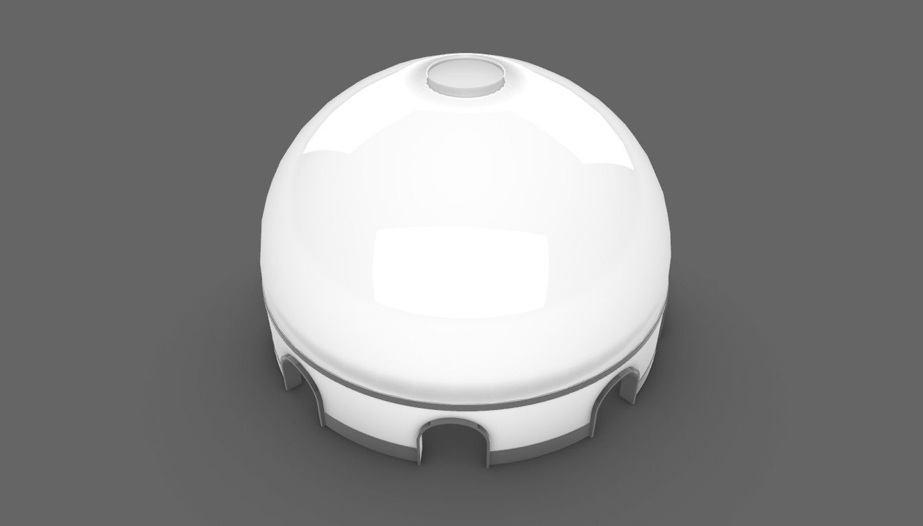Dome Pavilion with Solid Dome with Top Opening v4 3D model_45