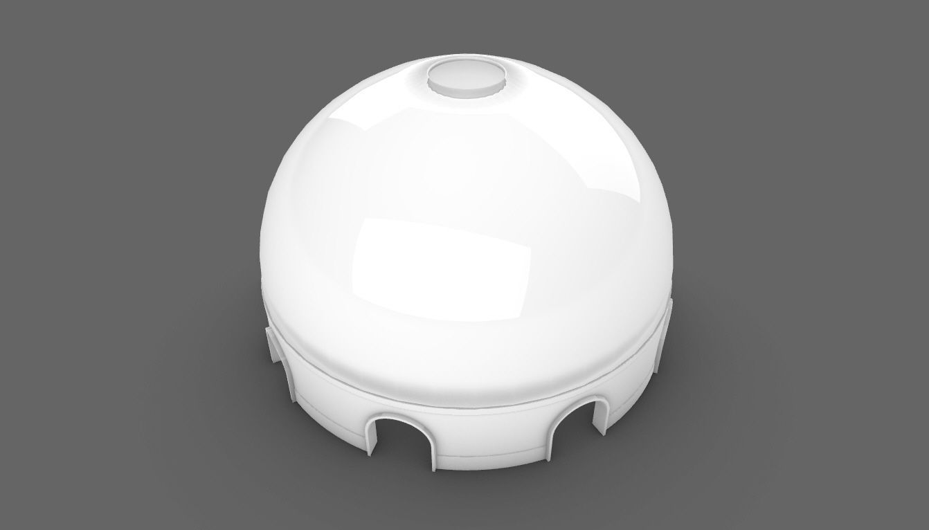 Dome Pavilion with Solid Dome with Top Opening v4 3D model_50