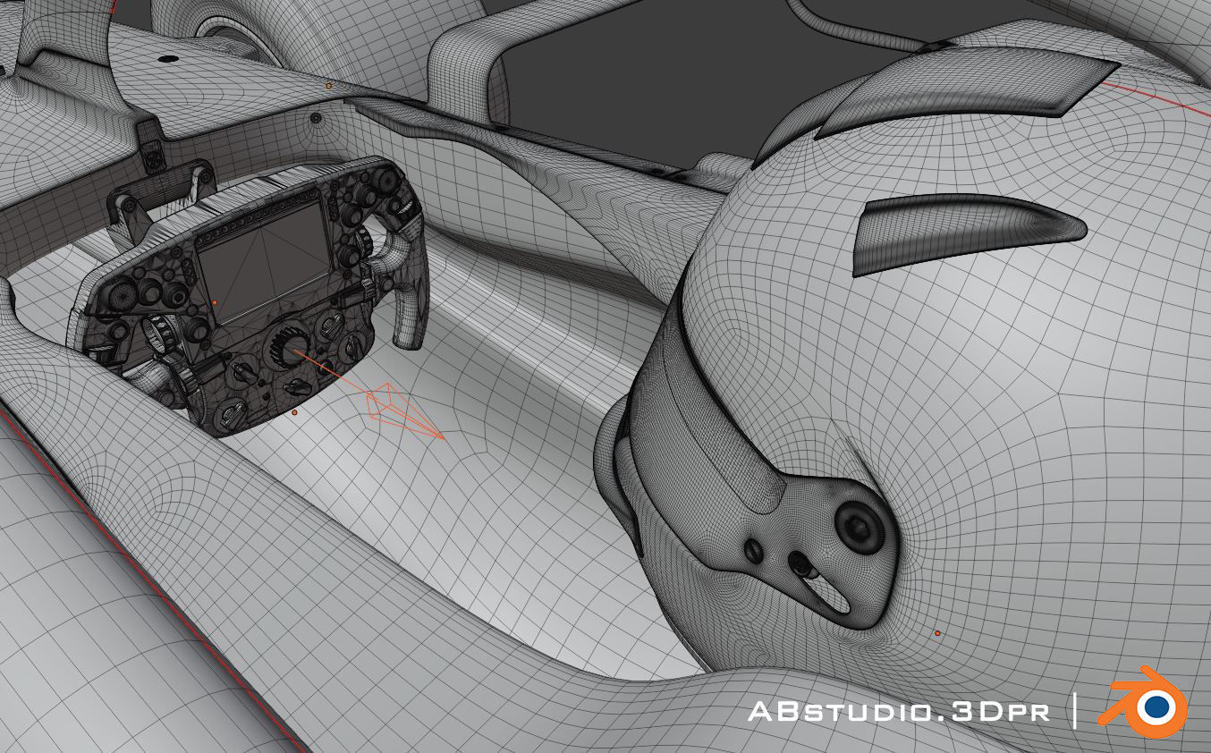 F1 Formula 1 car Ferrari Leclerc 3D model_9