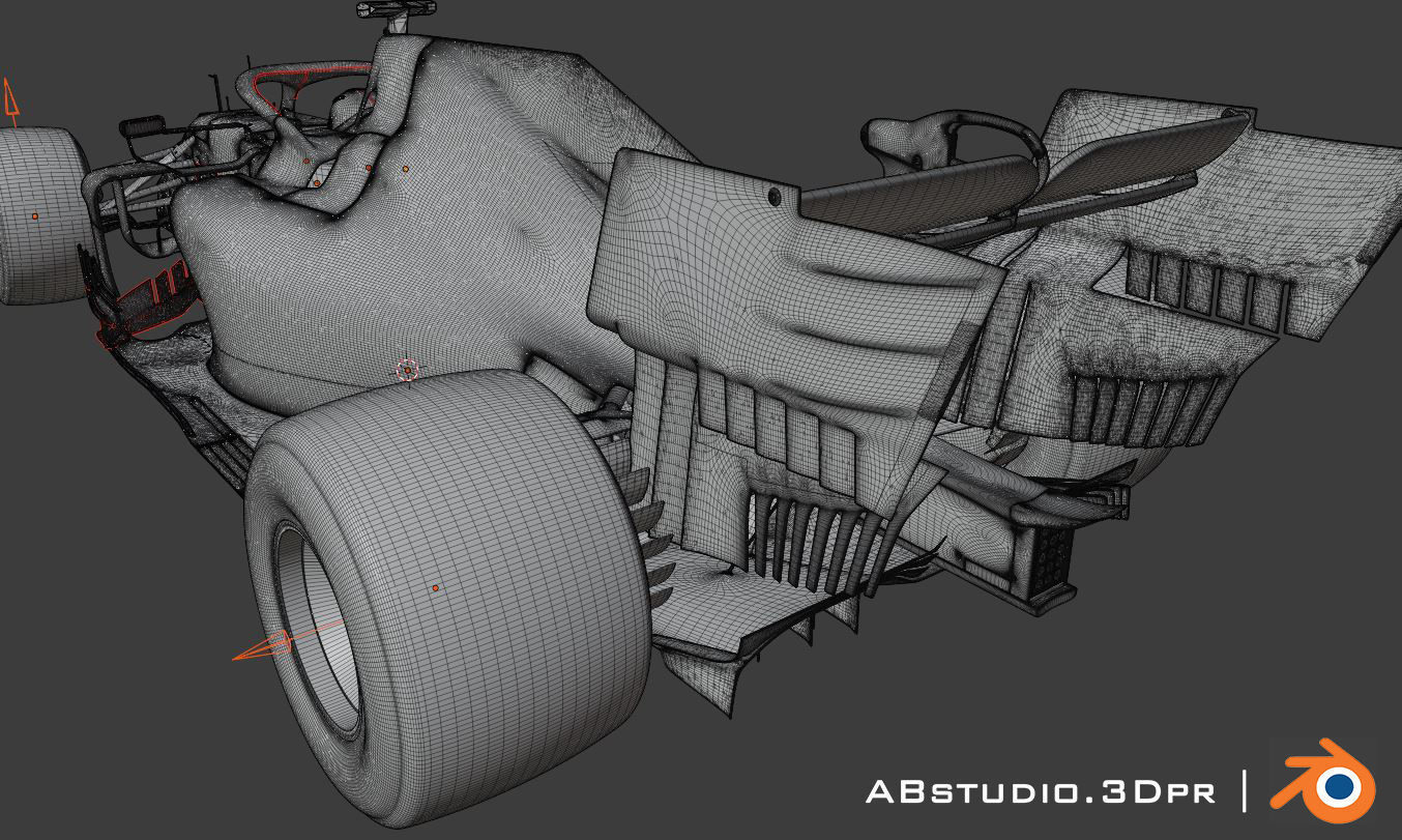 F1 Formula 1 car Ferrari Leclerc 3D model_10