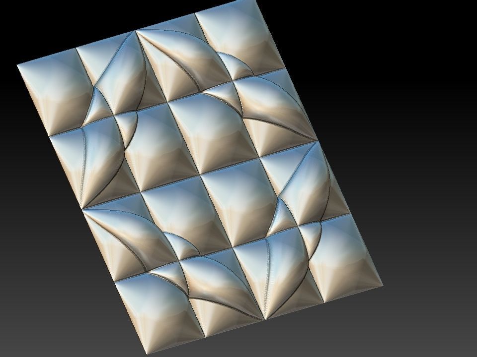 3D WALLPANEL 600MM x 600MM 3D model_14