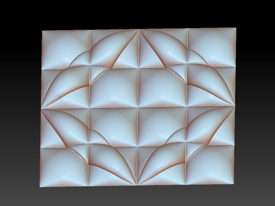 3D WALLPANEL 600MM x 600MM 3D model_4