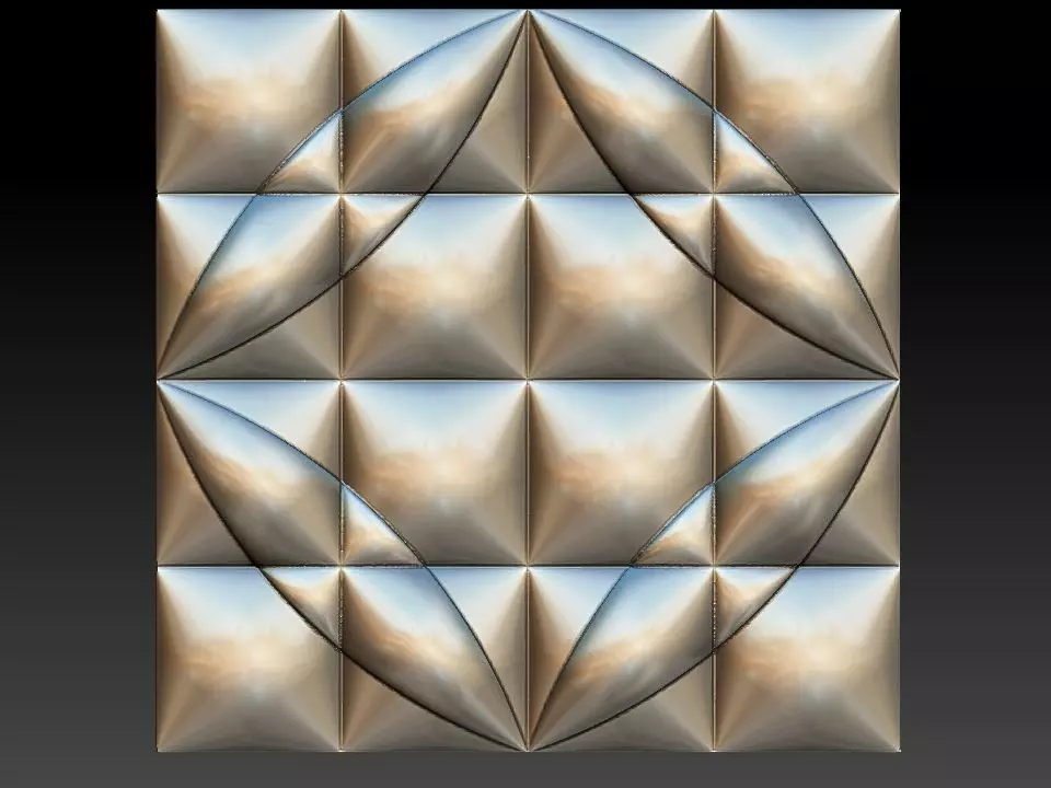 3D WALLPANEL 600MM x 600MM 3D model_0