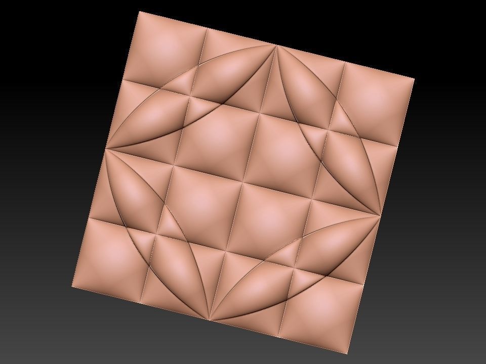 3D WALLPANEL 600MM x 600MM 3D model_20