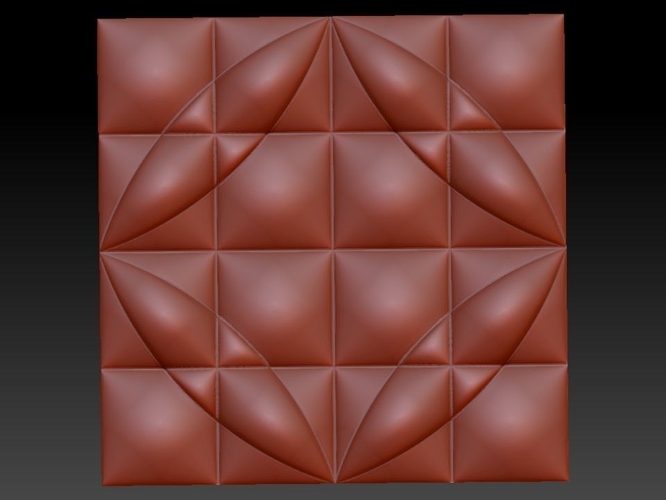 3D WALLPANEL 600MM x 600MM 3D model_11