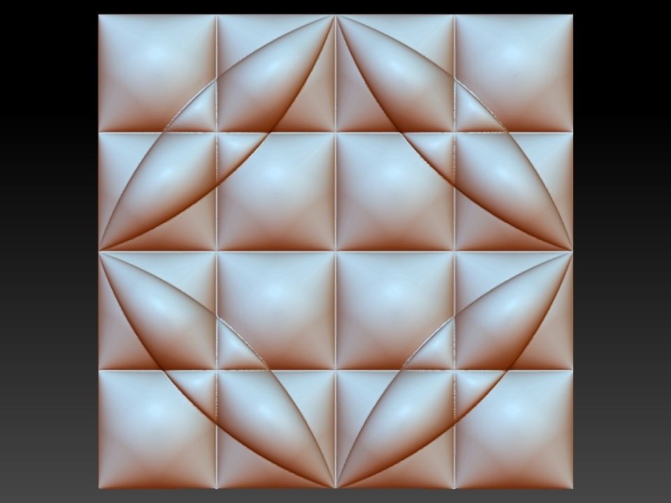 3D WALLPANEL 600MM x 600MM 3D model_3