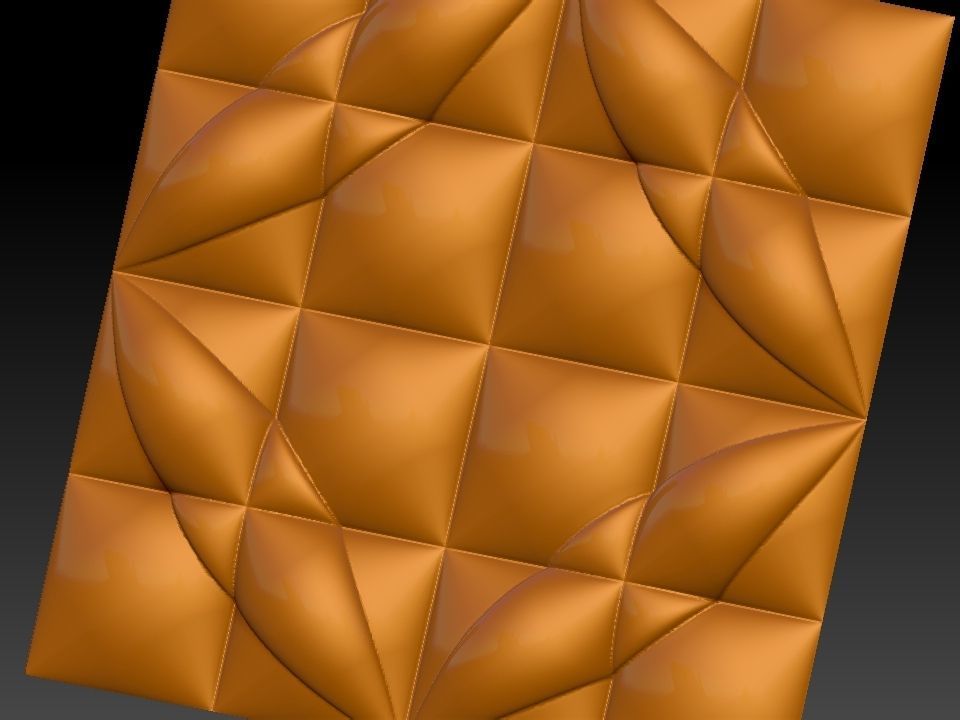 3D WALLPANEL 600MM x 600MM 3D model_7