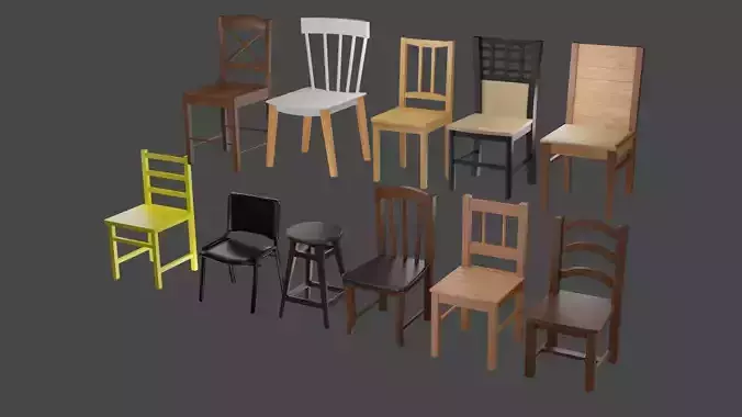 Chairs set wooden chair