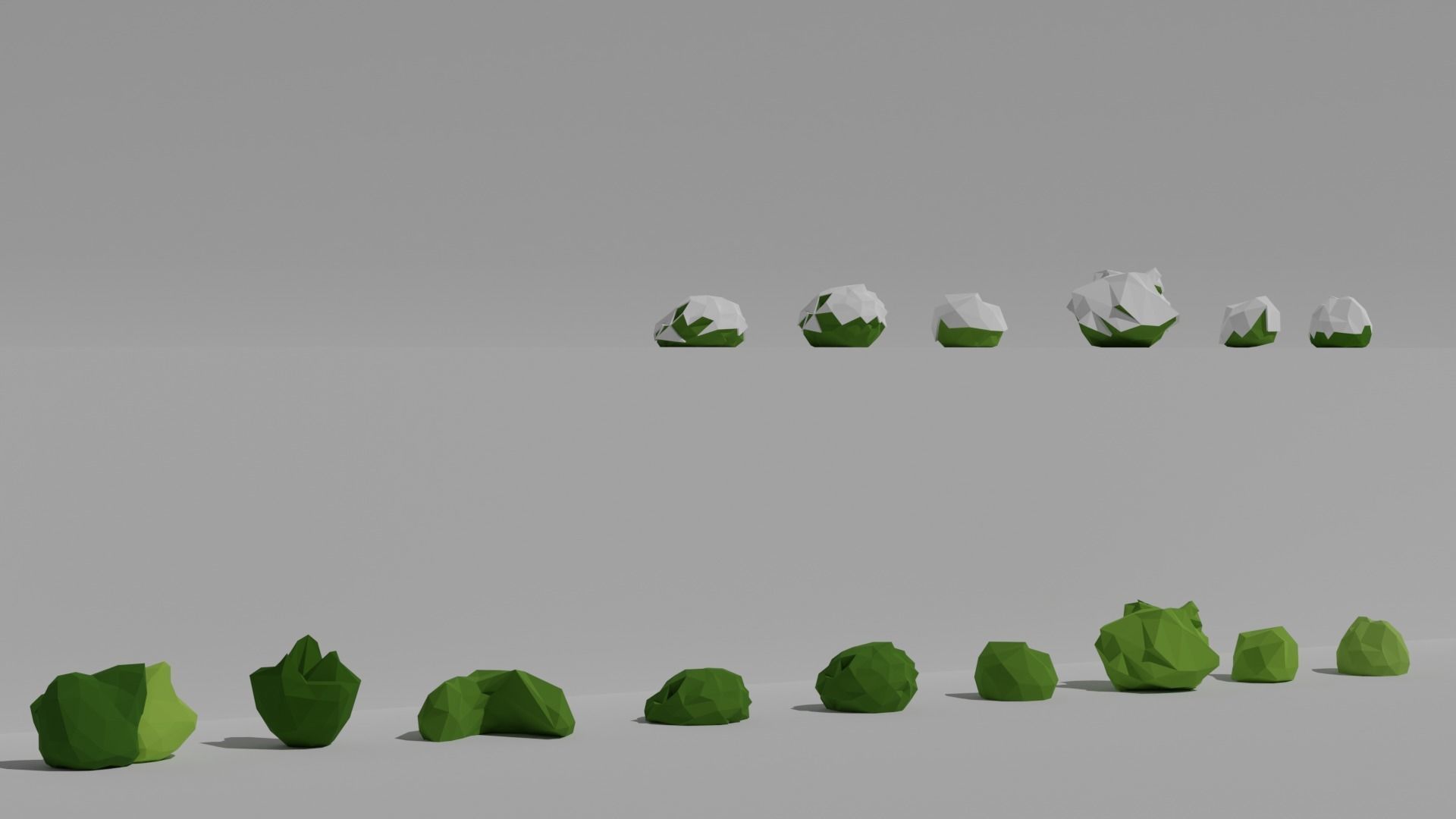 Low poly forest collection set of furniture Low-poly 3D model_11