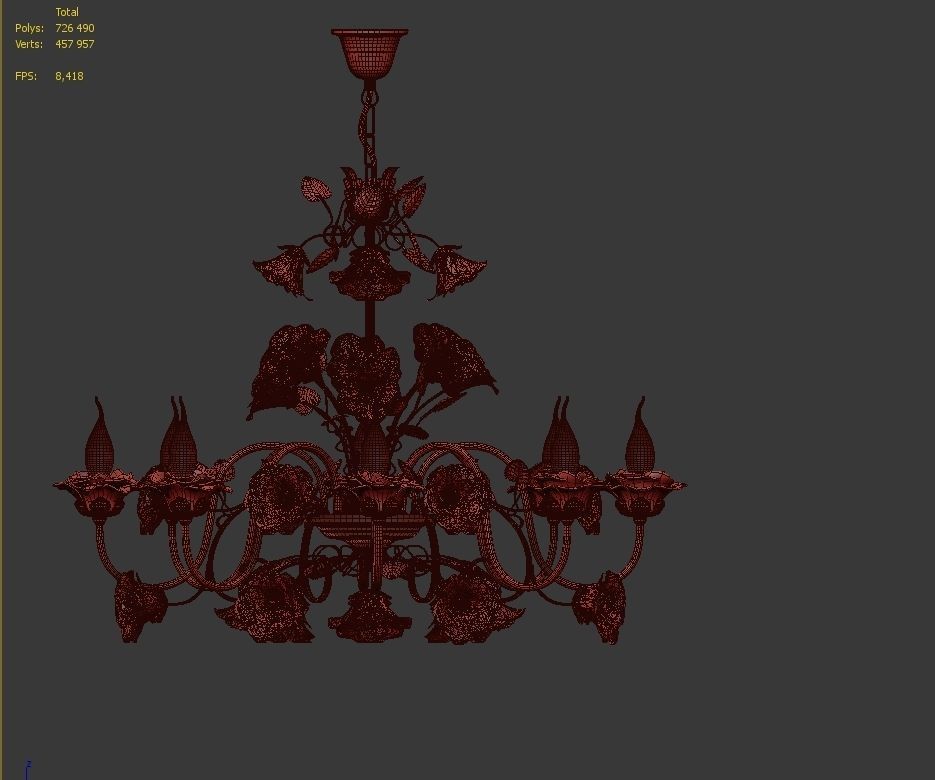 Chandlier Italy Export  3D model_4