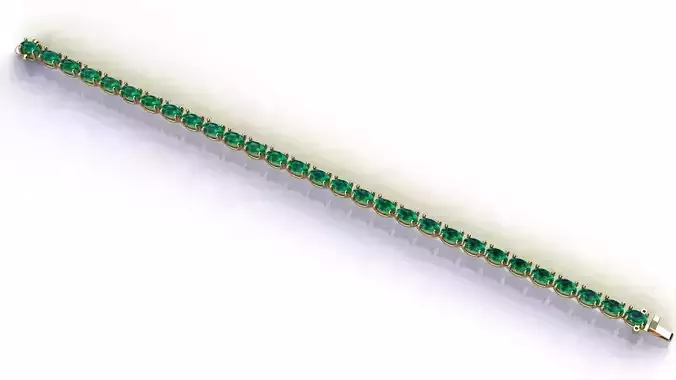 Riviera Bracelet Oval cut 5x3 mm 3D print model