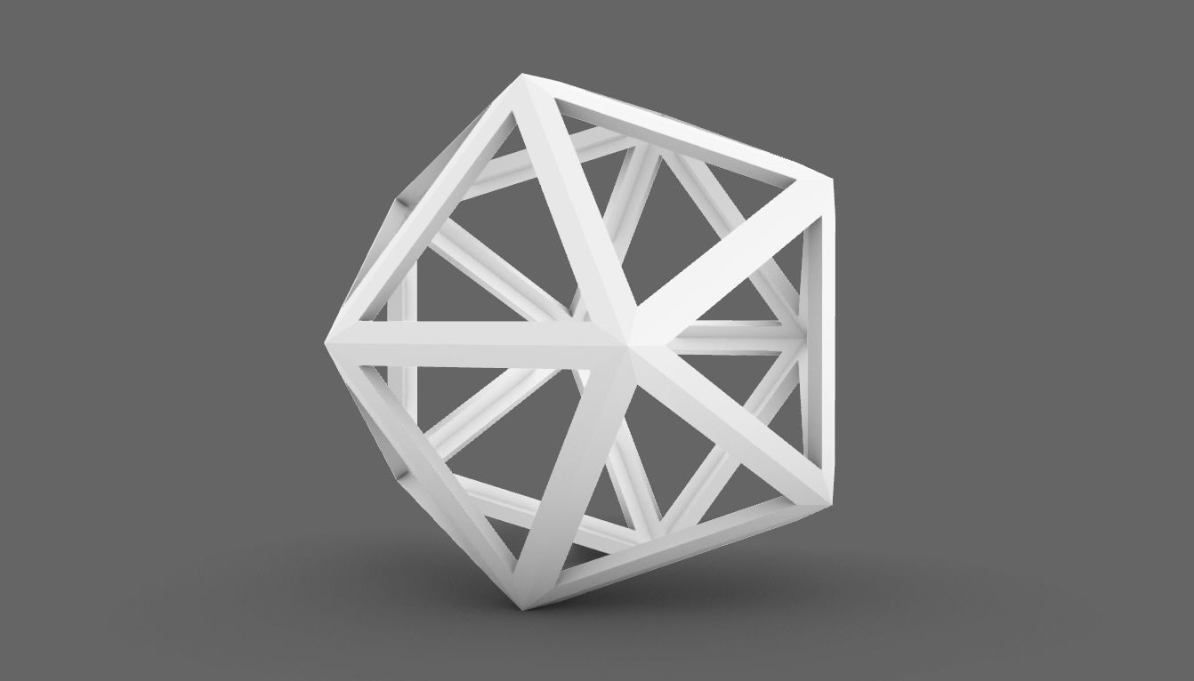 Geodesic Sphere Frame frequency 1 3D model_68