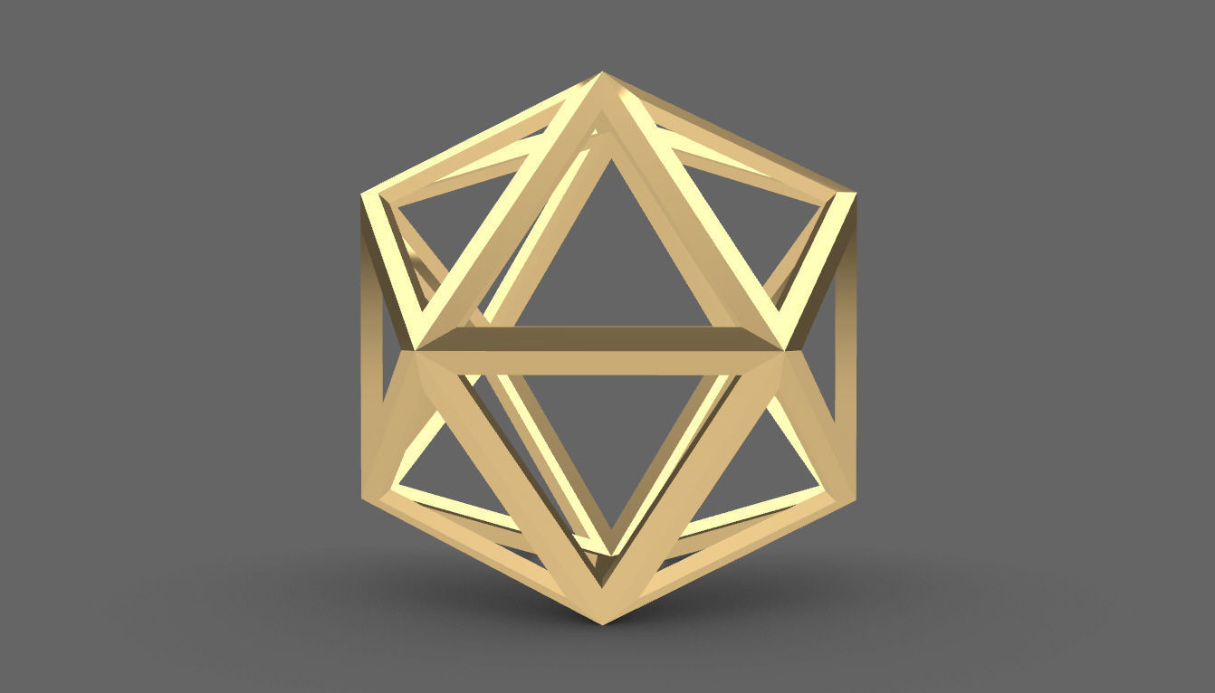 Geodesic Sphere Frame frequency 1 3D model_110