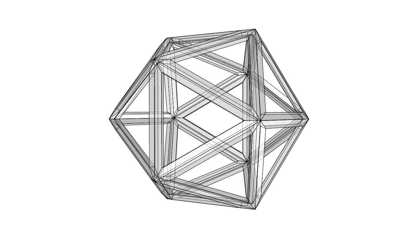Geodesic Sphere Frame frequency 1 3D model_61