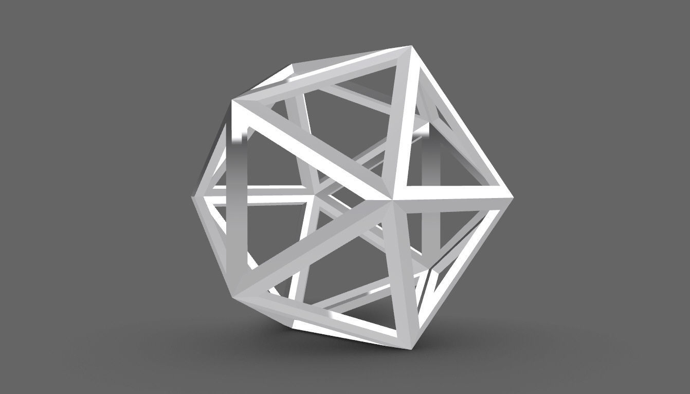 Geodesic Sphere Frame frequency 1 3D model_15