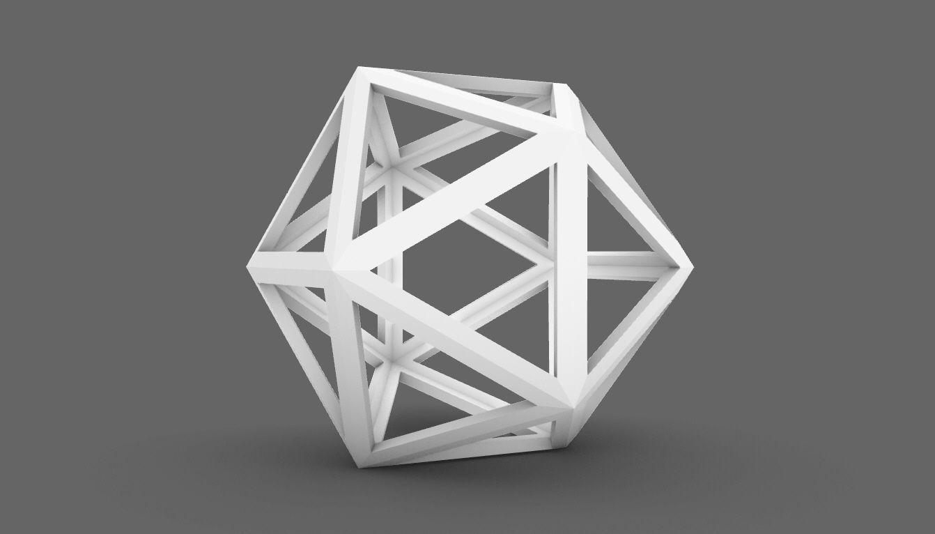 Geodesic Sphere Frame frequency 1 3D model_86