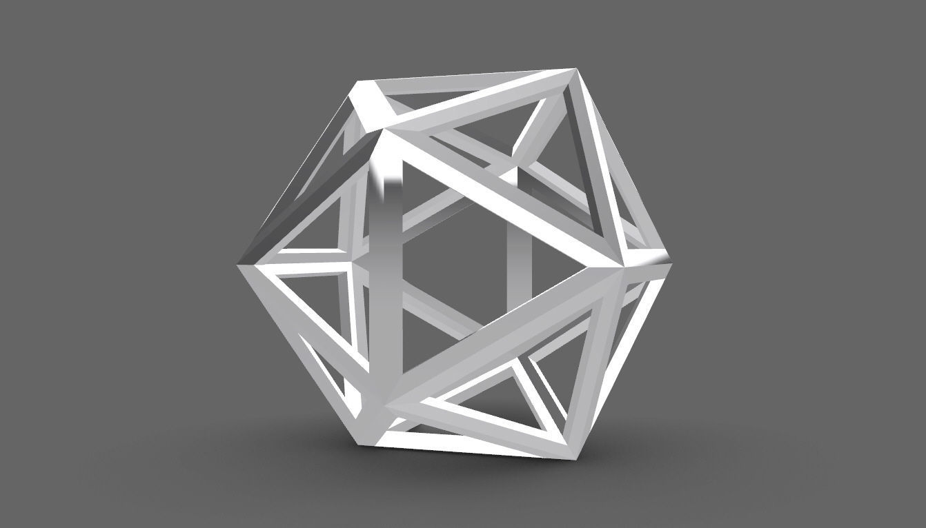 Geodesic Sphere Frame frequency 1 3D model_12