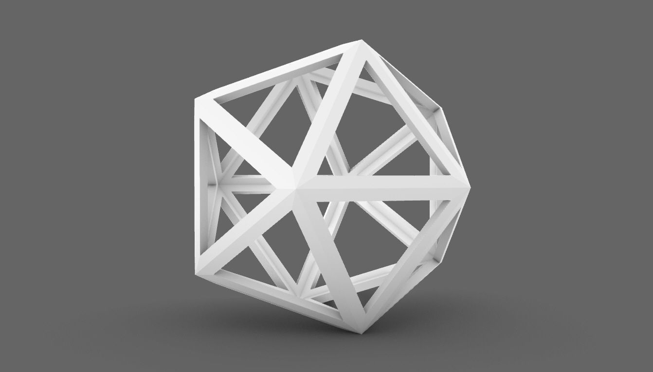 Geodesic Sphere Frame frequency 1 3D model_78