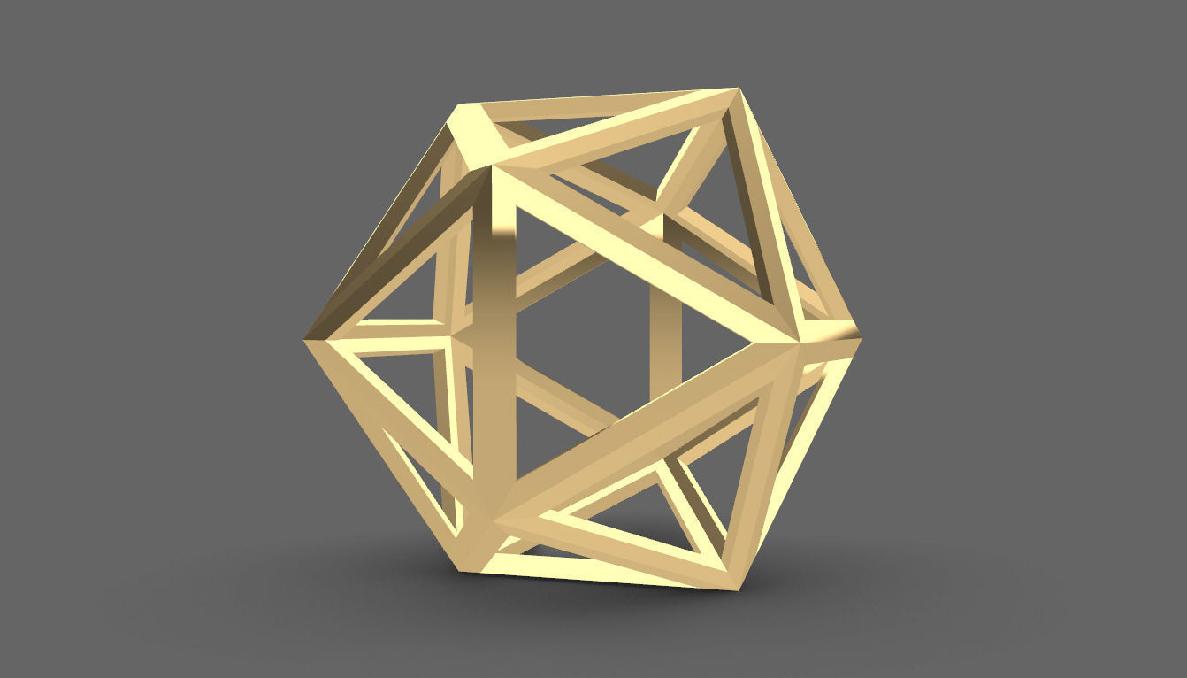 Geodesic Sphere Frame frequency 1 3D model_119
