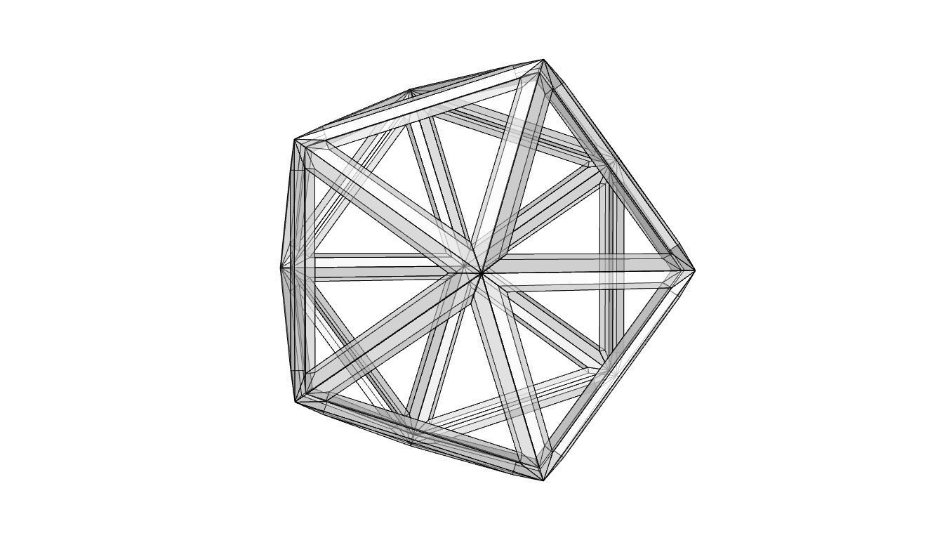 Geodesic Sphere Frame frequency 1 3D model_48