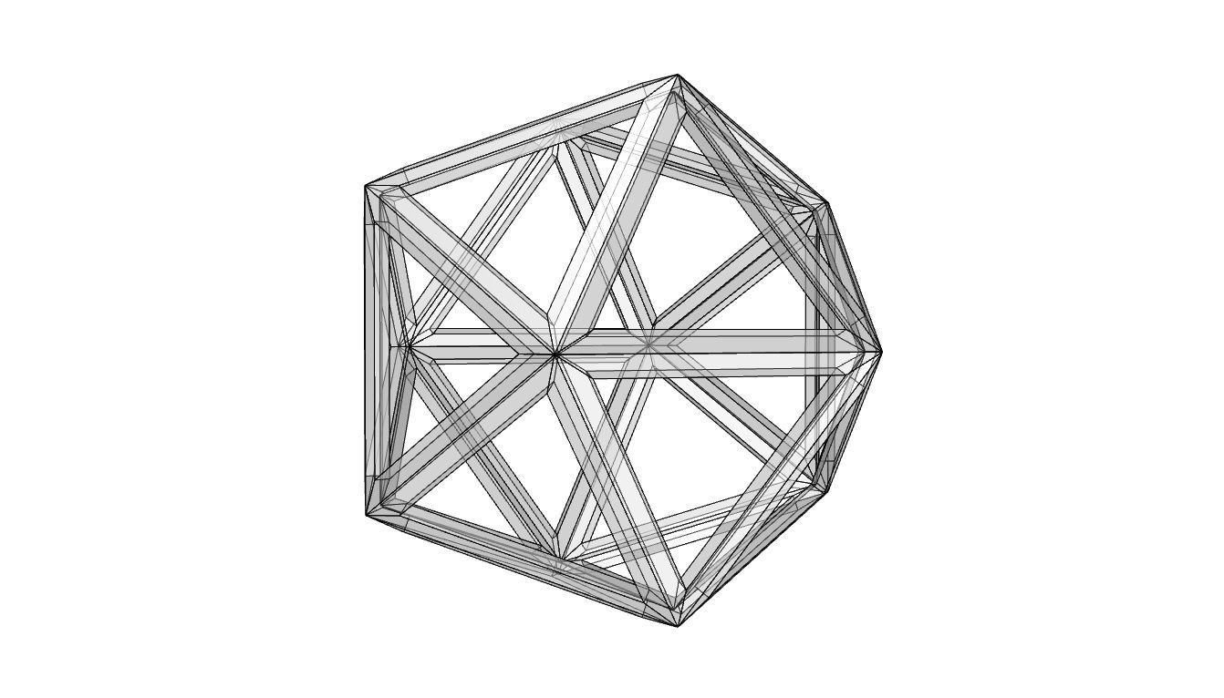 Geodesic Sphere Frame frequency 1 3D model_49