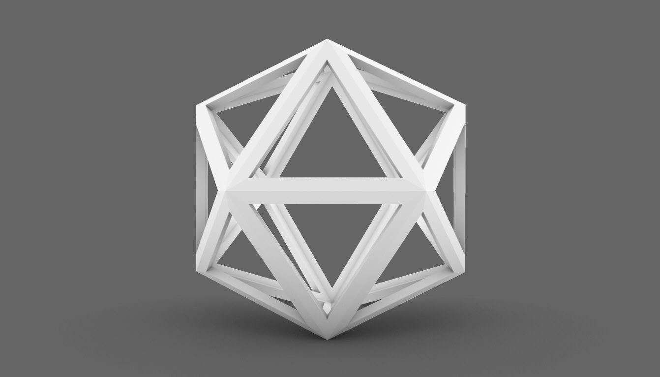Geodesic Sphere Frame frequency 1 3D model_66