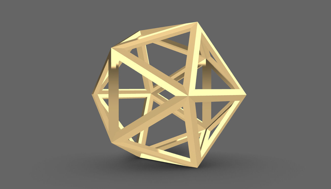 Geodesic Sphere Frame frequency 1 3D model_106