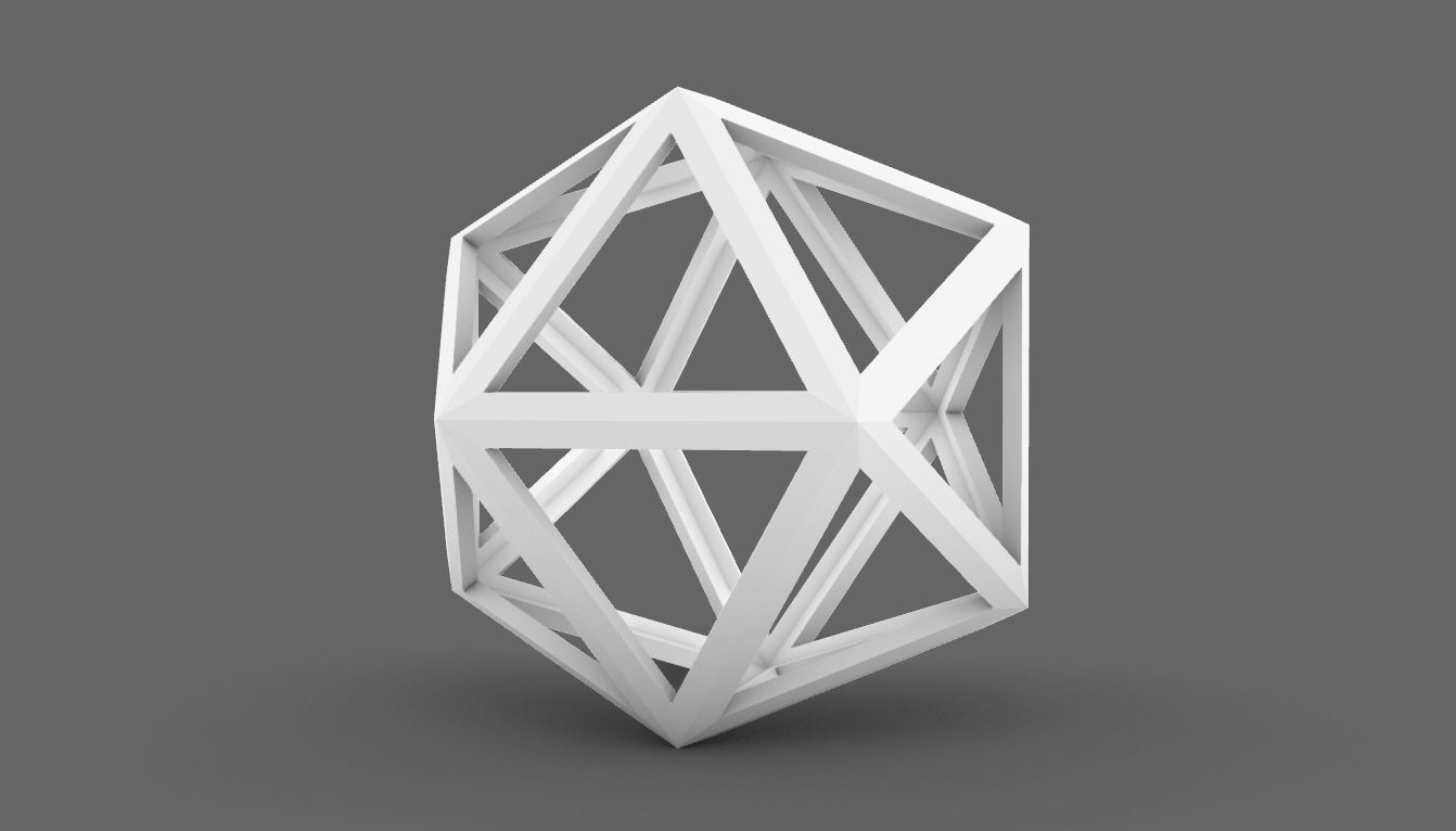 Geodesic Sphere Frame frequency 1 3D model_67